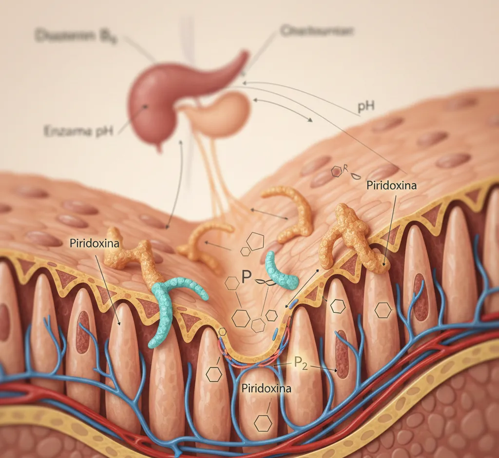 Absorción de piridoxina en el duodeno: mecanismos, factores y relevancia clínica