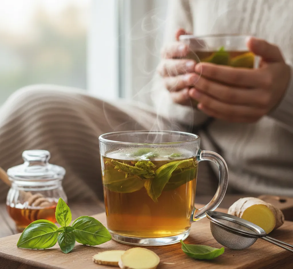 Beneficios del té de albahaca para la migraña: propiedades, usos y precauciones