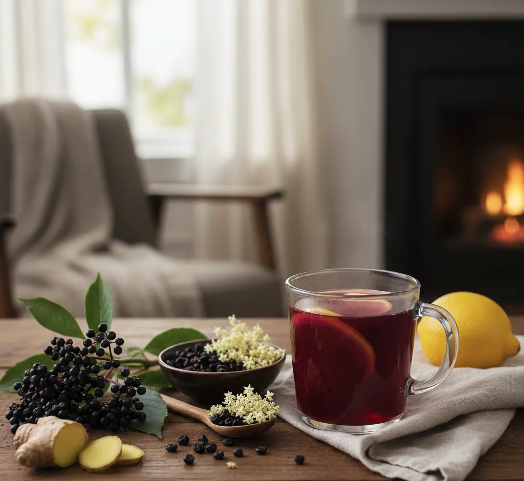 Beneficios del té de saúco para aliviar la gripe y reforzar tus defensas