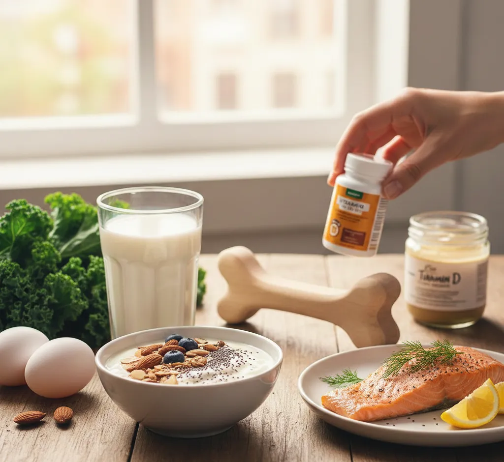 Calcio y vitamina D: cómo optimizar su absorción para unos huesos fuertes