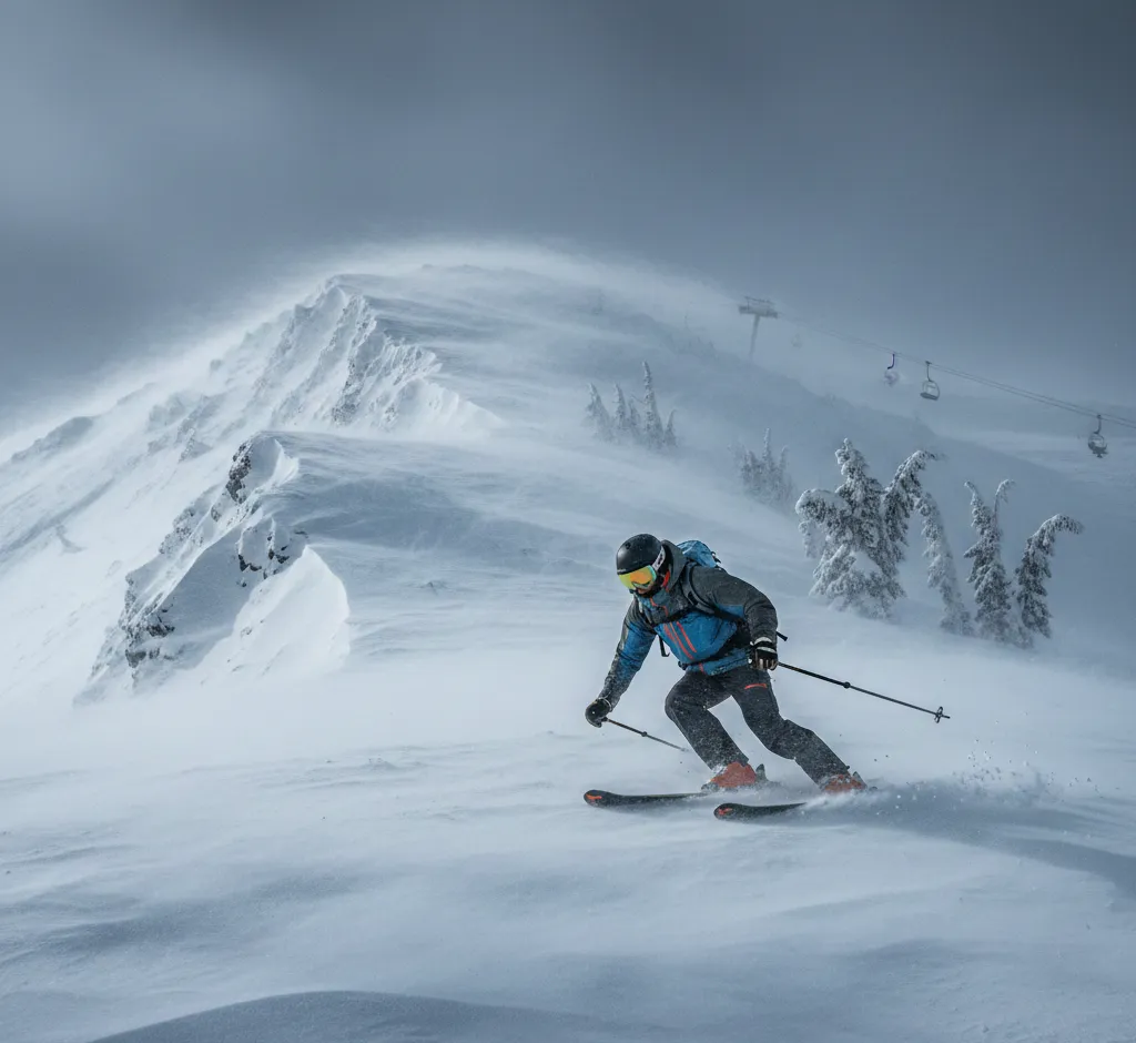 Cómo esquiar con viento fuerte: técnica, seguridad y equipo imprescindible