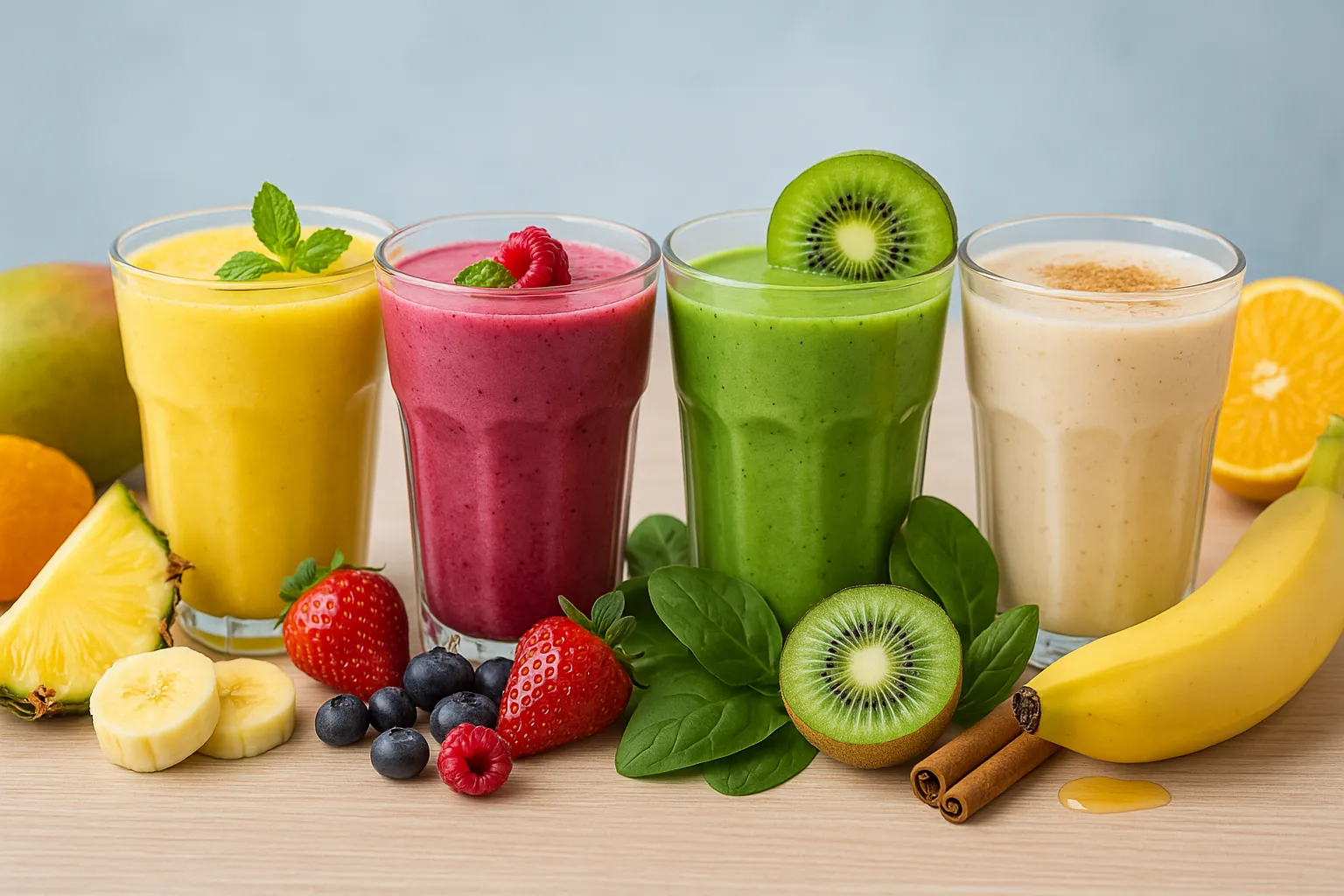 Deliciosas recetas de smoothies con frutas: energía, sabor y frescura en un solo vaso