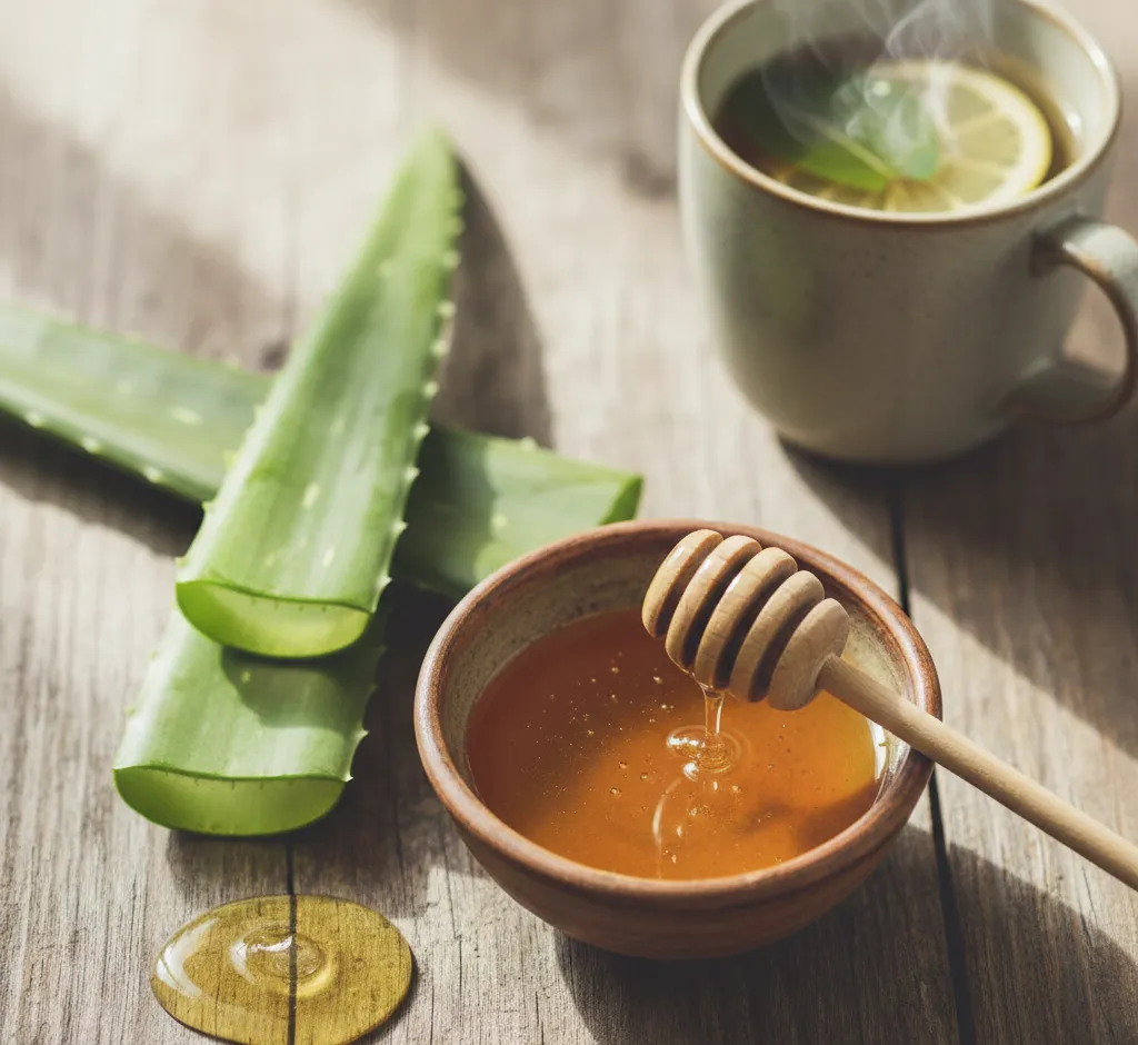 El Poder Curativo de la Naturaleza: Miel y Aloe Vera para la Voz Irritada
