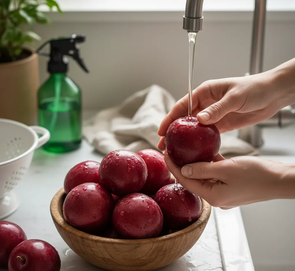 El Secreto para Disfrutar al Máximo: Por Qué es Crucial Limpiar tus Ciruelas Rojas Antes de Comerlas