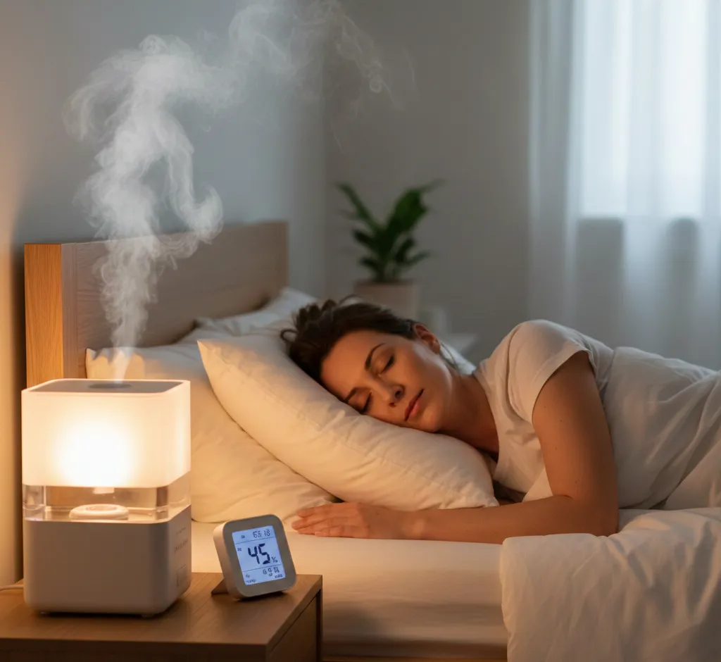 Humidificador de habitación: aliado clave para la voz nocturna ronca