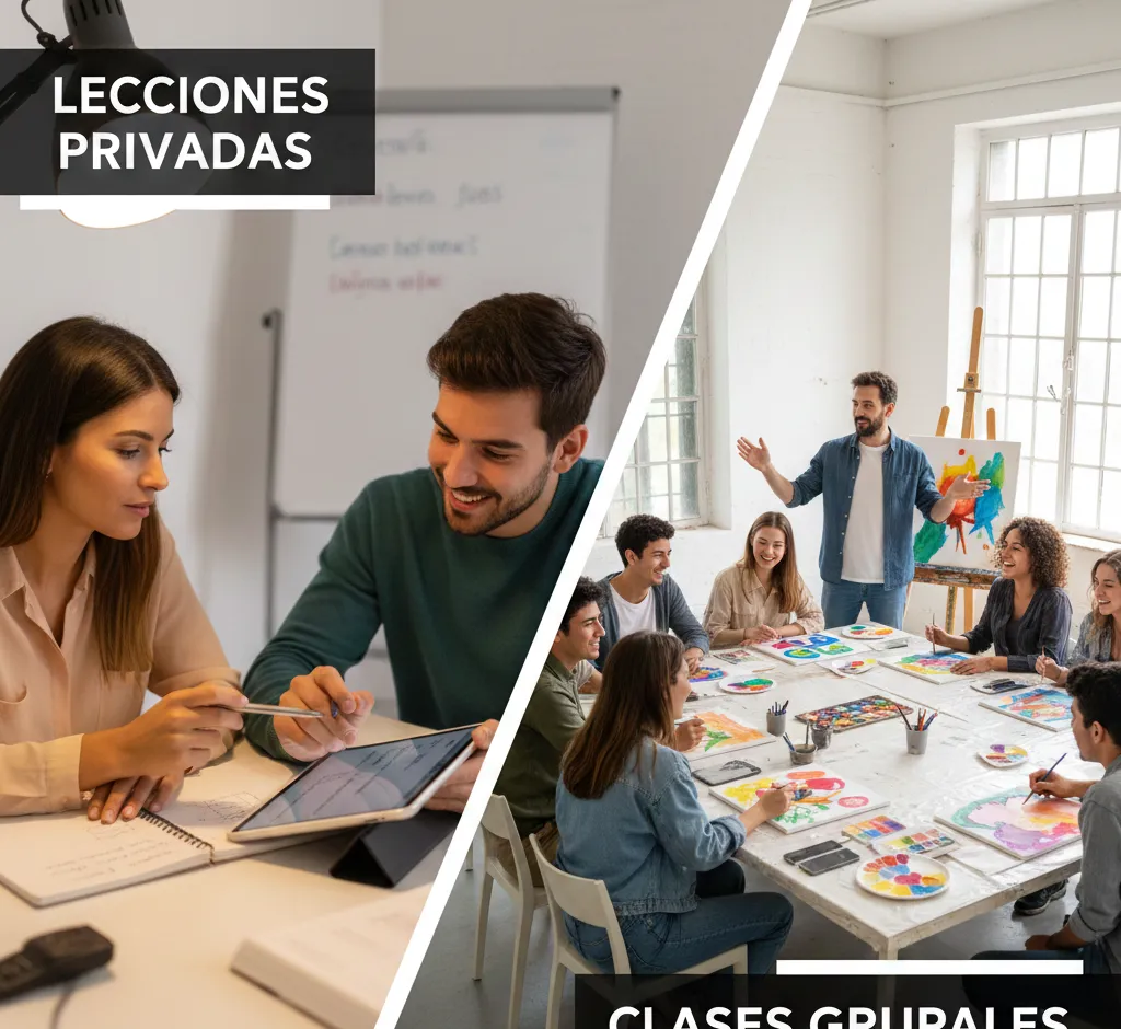 Lecciones privadas vs grupales: ¿qué formato de clase es mejor para ti?