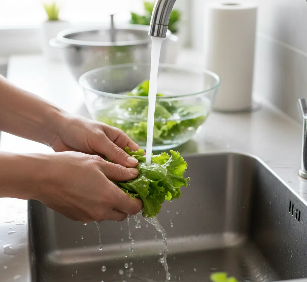 Por qué enjuagar la lechuga es esencial para tu salud y tu cocina