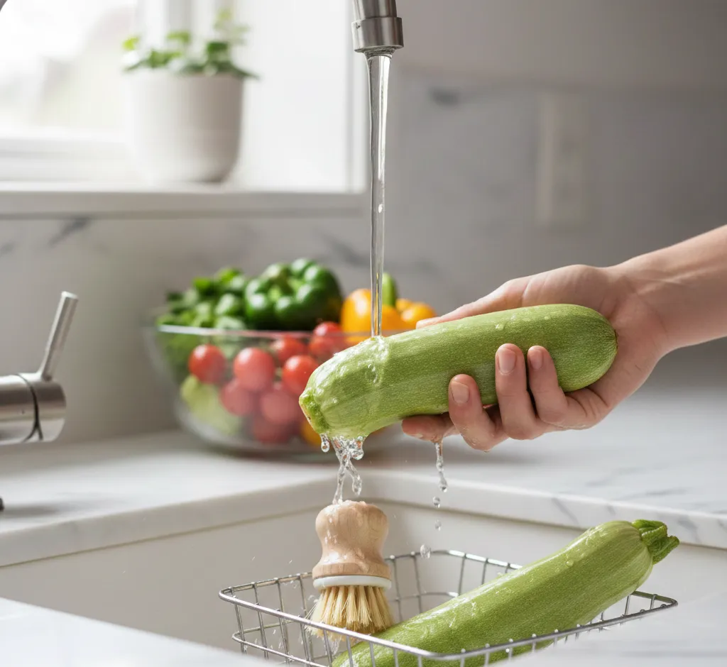 Razones para enjuagar calabacines antes de cocinarlos: seguridad, sabor y textura