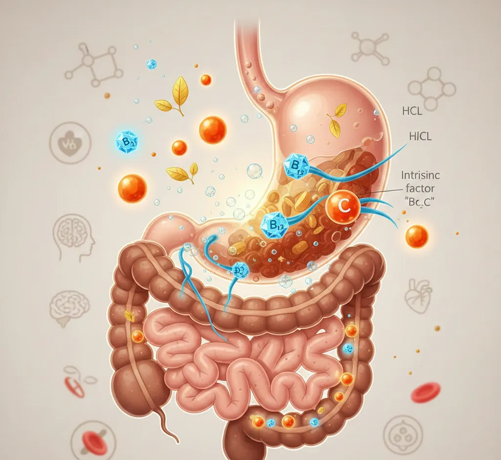 Rol del estómago en la absorción de vitaminas hidrosolubles: función, factores y salud digestiva