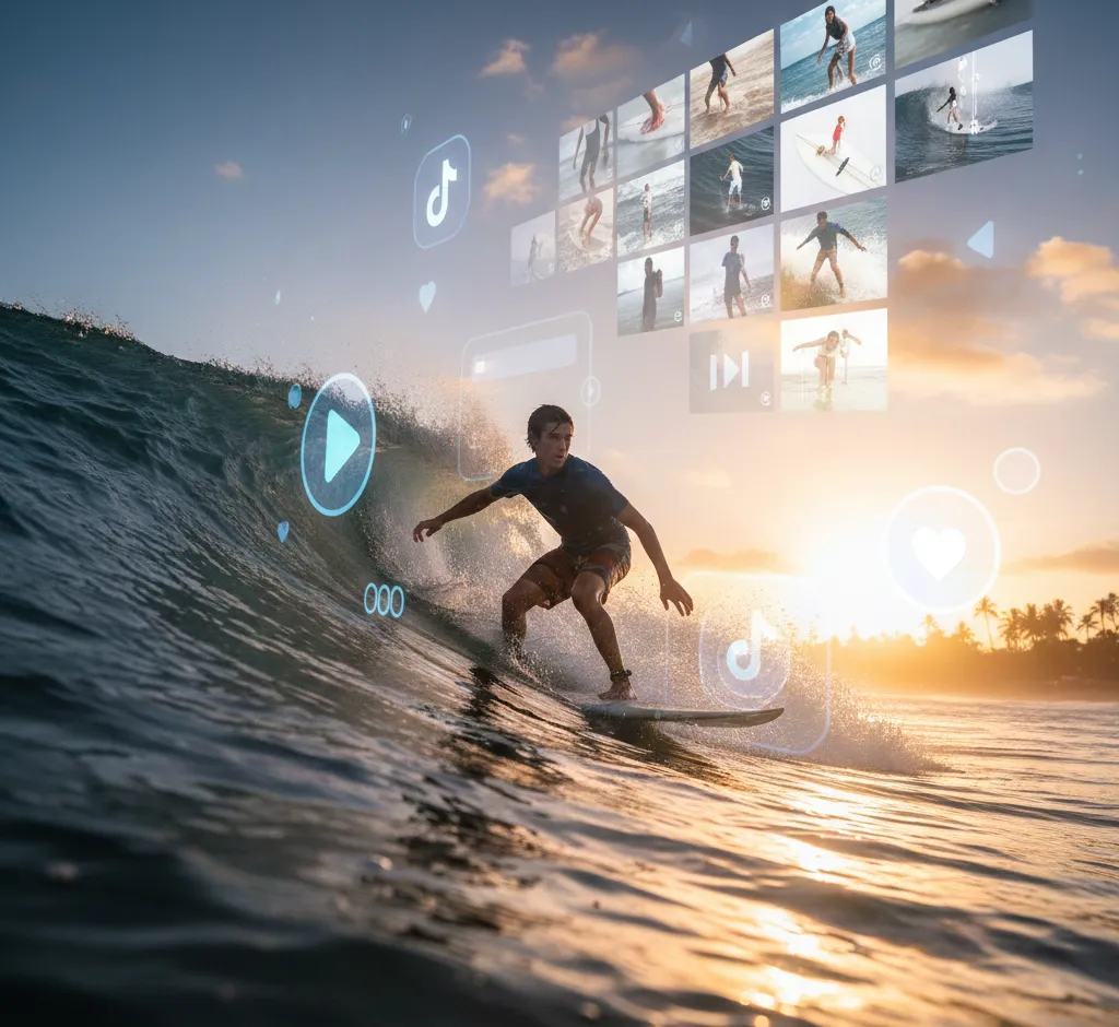 TikTok y los tutoriales rápidos de surf: guía completa para aprender más rápido en la ola digital